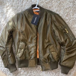 NWT Alexus Khaki Bomber Jacket
